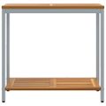 vidaXL Vonkajší stôl s úložiskom Prírodná a šedá 80 x 35 x 75 cm