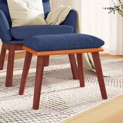vidaXL Podnožka modrá 45x29,5x35 cm látka a umelá koža