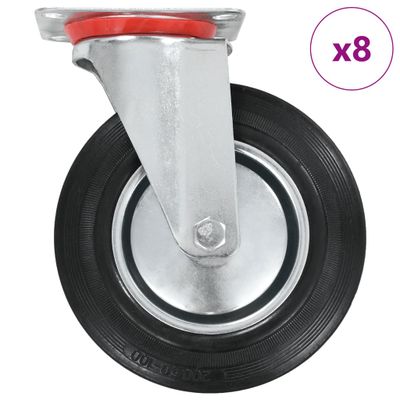 vidaXL Otočné kolieska 8 ks 200 mm