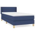 vidaXL Boxspring posteľ s matracom modrá 100x200 cm látka