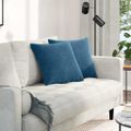vidaXL Vankúše na pohovku 2 pcs Modrá 45 x 45 cm Kordúrová tkanina