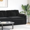 vidaXL Modulová opierka na ruky s vankúšmi, čierna 100 cm