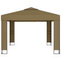 vidaXL Altánok s dvojitou strieškou 3x3x2,7 m, sivohnedý 180 g/m²