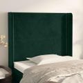 vidaXL Čelo postele so záhybmi tmavosivé 83x16x118/128 cm zamat