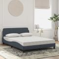 vidaXL Posteľ s matracom Dover tmavosivý 140x190 cm zamat