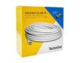 Kábel koaxiálny TechniSat CABLE CE UHD-10 / 10 m / 6,8 mm / biely / 2 x F, redukcia F do TV