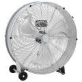 vidaXL Bubnový ventilátor s kolesom Strieborná 79 x 37 x 82 cm Hliník