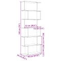 vidaXL Rozdeľovacia knižnica 6-posch.dymový dub 70x24x193cm komp.drevo