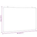vidaXL Magnetická biela tabuľa 80x50x1,7 cm hliník