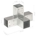 vidaXL Trámová spojka v tvare X 71x71 mm pozinkovaný kov
