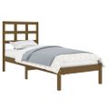 vidaXL Posteľný rám medový drevený masív 75x190cm malé jednolôžko