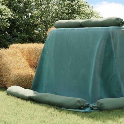 vidaXL Kryt na silo Zelená 8 x 5 m HDPE