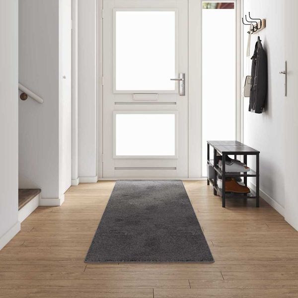 vidaXL Behúň koberec Sivá 80 x 500 cm 100% Polypropylén Tuft