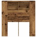 vidaXL Skrinka na čelo postele staré drevo 100x18,5x102,5 cm komp. drevo
