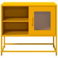 vidaXL TV skrinka horčicovožltá 68x39x60,5 cm oceľ