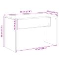 vidaXL Toaletná taburetka Artisan Dub 70x35x45 cm Drevo