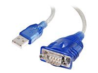 USB to DB9 Serial RS232 Cable - M/M - Sériový adaptér - USB - RS-232 - modrá