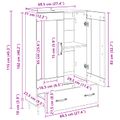 vidaXL Highboard Remeselný dub 69,5 x 31 x 115 cm Kompozitné drevo