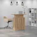 vidaXL Recepčný stôl dub artisan 100x40x104 cm kompozitné drevo