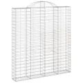 vidaXL Oblúkový gabionový kôš 11ks 200x30x220/240cm pozinkované železo