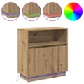 vidaXL LED komoda Remeselný dub 71 x 34,5 x 75 cm Kompozitné drevo