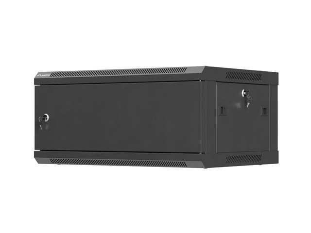 LANBERG NÁSTENNÁ INŠTALAČNÁ SKRIŇA 19'' 4U 600X450 ČIERNE KOVOVÉ DVERE (PLOCHÉ BALENIE)