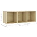 vidaXL TV skrinky 3 ks dub sonoma 107x35x37 cm drevotrieska