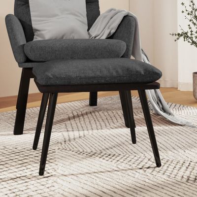 vidaXL Podnožka tmavosivá 45x29,5x35 cm látka a umelá koža
