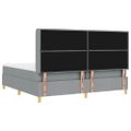 vidaXL Posteľ s pružinovým rámom Svetlosivá 200 x 200 cm látka