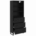 vidaXL Highboard 2 ks Čierny dub 69,5 x 34 x 180 cm