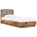 vidaXL Rám postele s čelom Staré drevo 80 x 200 cm Kompozitné drevo
