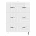 vidaXL Zásuvkový kabinet Biela s vysokým leskom 66 x 34,5 x 89,5 cm