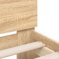 vidaXL Posteľný rám s čelom a LED svetlami dub sonoma 75x190 cm