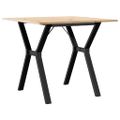 vidaXL Jedálenský stolík v tvare Y 80x80x75 cm borovica a oceľ