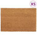 vidaXL Rohožky 5 ks prírodné 40x60 cm všívané kokosové vlákno