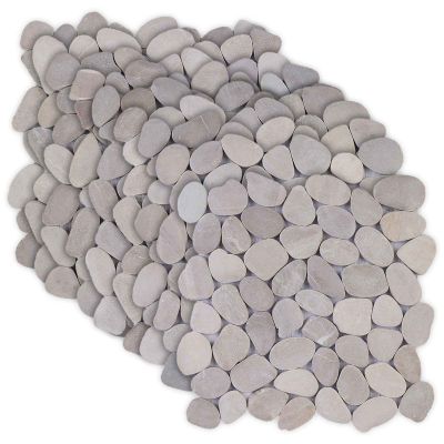 vidaXL Kamenné dlaždice Sivohnedá 30 x 30 cm Riečny štrk