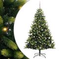 vidaXL Umelý vianočný stromček s kĺbmi 150 LED Zelená 150 cm PVC a PE