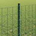 vidaXL Euro oplotenie s pilierom 10 x 0,6 m PVC potiahnutá oceľ Zelená