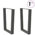 vidaXL Nohy k jedálenskému stolu v tvare V, 2 ks, antracitové, 60 x (72-73,3) cm, oceľ
