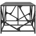 vidaXL Konferenčné stolíky čierna sklenená doska 98,5x50x41 cm oceľ