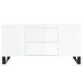 vidaXL Konferenčný stolík lesklý biely 102x44,5x50 cm kompozitné drevo