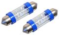 Žiarovka 4LED 12V suf. SV8.5 38mm modrá 2ks