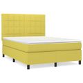 vidaXL Boxspring posteľ s matracom zelená 140x190 cm látka