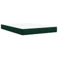 vidaXL Posteľný rám boxsping s matracom tmavozelený 160x200 cm zamat