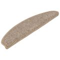 vidaXL Schodové rohože 15 ks 65x21x4 cm hnedé polkruhové veľké