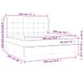 vidaXL Posteľný rám boxspring s matracom čierny 180x200 cm zamat