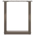 vidaXL Nohy konferenčného stolíka v tvare U, 2 ks, prírodná oceľ, 28 x (42-43) cm, oceľ