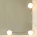 vidaXL Zrkadlová skrinka s LED dymový dub 91x15x76,5 cm