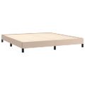 vidaXL Boxspring posteľ s matracom kapučínová 180x200 cm umelá koža