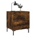 vidaXL Nočné stolíky 2 ks dymový dub 40x35x47,5 cm kompozitné drevo